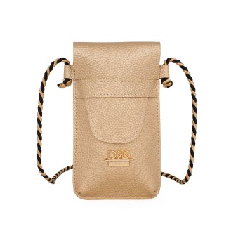Women's Neck Pouch for Phone & Card in Gold